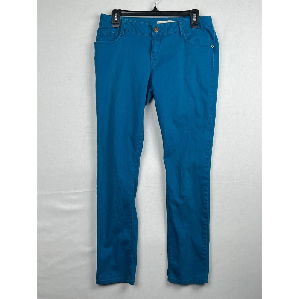 No Boundaries Skinny Pants Size 13 Lagoon Blue Cotton Stretch NJ42B100J Teal